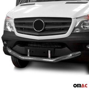 Mercedes-Benz Sprinter W906 Bull Bar - Omac - Curved-City Bar 76mm - Silver - '06-'13